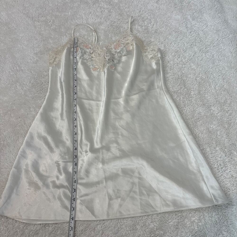 Vtg Val Mode Babydoll Sexy Lingerie Ivory Satin Lace M Cottage Core Soft Coquett - Picture 3 of 7